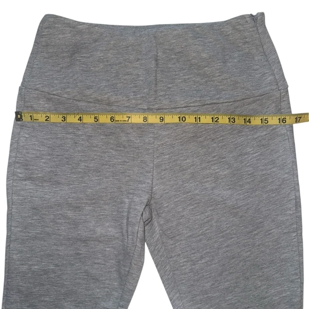 NWT COMMENSE Soft Stretch Side Zip Flare Lounge Pants Frayed Hem Grey Small - Picture 4 of 9